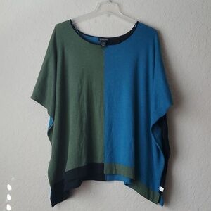 Lane Bryant Knit Poncho Color Block Soft Poncho 14-20